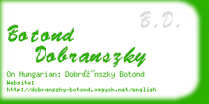 botond dobranszky business card